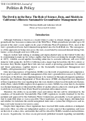 Cover page: The Devil is in the Data: The Role of Science, Data, and Models in California's Historic Sustainable Groundwater Management Act