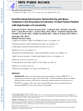 Cover page: Postdischarge Noninvasive Telemonitoring and Nurse Telephone Coaching Improve Outcomes in Heart Failure Patients With High Burden of Comorbidity