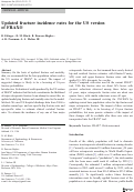 Cover page: Updated fracture incidence rates for the US version of FRAX®