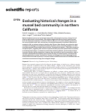 Cover page: Evaluating historical changes in a mussel bed community in northern California.