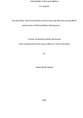 Cover page: Parental Ethnic Racial Socialization and Psychosocial Outcomes among Black Adolescents of Different Ethnic Subcategories