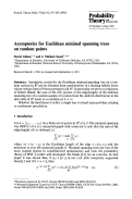 Cover page: Asymptotics for Euclidean minimal spanning trees on random points