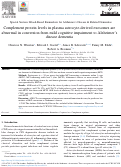 Cover page: Complement protein levels in plasma astrocyte‐derived exosomes are abnormal in conversion from mild cognitive impairment to Alzheimer's disease dementia