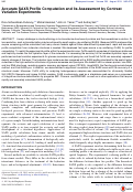 Cover page: Accurate SAXS Profile Computation and its Assessment by Contrast Variation Experiments