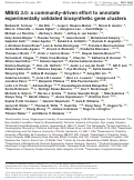 Cover page: MIBiG 3.0: a community-driven effort to annotate experimentally validated biosynthetic gene clusters
