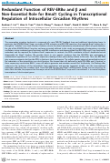 Cover page: Redundant Function of REV-ERBα and β and Non-Essential Role for Bmal1 Cycling in Transcriptional Regulation of Intracellular Circadian Rhythms