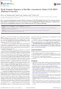 Cover page: Draft Genome Sequence of Bacillus vietnamensis Strain UCD-SED5 (Phylum Firmicutes)