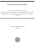 Cover page: Volume Measures for Linkage Disequilibrium