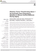 Cover page: Pituitary Tumor Transforming Gene 1 Orchestrates Gene Regulatory Variation in Mouse Ventral Midbrain During Aging