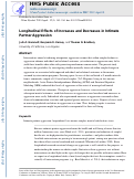 Cover page: Longitudinal Effects of Increases and Decreases in Intimate Partner Aggression