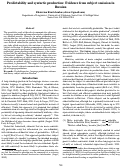 Cover page: Predictability and syntactic production: Evidence from subject omission in Russian