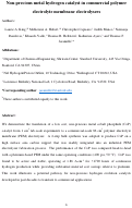 Cover page: A non-precious metal hydrogen catalyst in a commercial polymer electrolyte membrane electrolyser