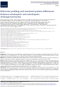 Cover page: Molecular profiling and treatment pattern differences between intrahepatic and extrahepatic cholangiocarcinoma.