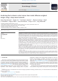 Cover page: Predicting final ischemic stroke lesions from initial diffusion-weighted images using a deep neural network.