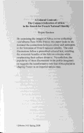 Cover page: "A Colored Contrast: The Commercialization of Africa in the Search for French National Identity"