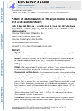 Cover page: Patterns of Sedation Weaning in Critically Ill Children Recovering From Acute Respiratory Failure.