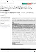 Cover page: Preliminary evaluation of hepatitis A virus cell receptor 1/kidney injury molecule 1 in healthy horses treated with phenylbutazone