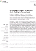 Cover page: Bacterial Biomarkers of Marcellus Shale Activity in Pennsylvania