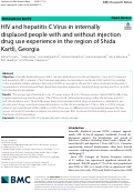 Cover page: HIV and hepatitis C Virus in internally displaced people with and without injection drug use experience in the region of Shida Kartli, Georgia.