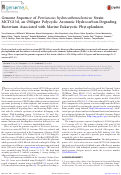 Cover page: Genome Sequence of Porticoccus hydrocarbonoclasticus Strain MCTG13d, an Obligate Polycyclic Aromatic Hydrocarbon-Degrading Bacterium Associated with Marine Eukaryotic Phytoplankton