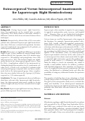 Cover page: Extracorporeal versus intracorporeal anastomosis for laparoscopic right hemicolectomy.