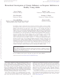 Cover page: Hierarchical Investigation of Genetic Influences on Response Inhibition in Healthy Young Adults