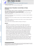 Cover page: Molecular cancer prevention: Current status and future directions