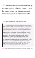 Cover page: The Role of Warfare and Headhunting in Forming Ethnic Identity: Violent Clashes between A-Group and Naqada Peoples in Lower Nubia (mid-4th millennium BCE)