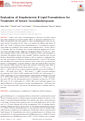 Cover page: Evaluation of Amphotericin B Lipid Formulations for Treatment of Severe Coccidioidomycosis