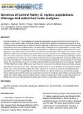 Cover page: Genetics of Central Valley, <em>O. mykiss</em>, Populations: Drainage and Watershed-scale Analyses