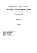 Cover page: Spectral analysis of sparse random graphs and hypergraphs