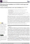 Cover page: Identifying Drug Candidates for COVID-19 with Large-Scale Drug Screening.