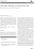 Cover page: Clinical Utility of Biomarkers in Localized Prostate Cancer