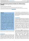 Cover page: Red puffy hand syndrome mistaken for inflammatory arthritis