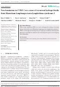 Cover page: Novel mutation in CCBE 1 as a cause of recurrent hydrops fetalis from Hennekam lymphangiectasia‐lymphedema syndrome‐1