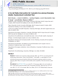 Cover page: A social media intervention for cannabis use among emerging adults: Randomized controlled trial