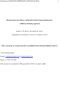 Cover page: Emotion expression salience and racially biased weapon identification: A diffusion modeling approach