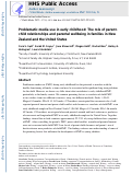 Cover page: Problematic media use in early childhood: The role of parent-child relationships and parental wellbeing in families in New Zealand and the United States.