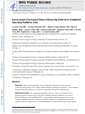 Cover page: Gynecologic Oncologist Views Influencing Referral to Outpatient Specialty Palliative Care