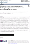 Cover page: Intraoperative extracorporeal support for lung transplant: a systematic review and network meta-analysis.