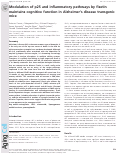 Cover page: Modulation of p25 and inflammatory pathways by fisetin maintains cognitive function in Alzheimer's disease transgenic mice