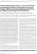 Cover page: AAV9-mediated Expression of a Non-self Protein in Nonhuman Primate Central Nervous System Triggers Widespread Neuroinflammation Driven by Antigen-presenting Cell Transduction