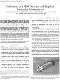 Cover page: Calibration of a PEM detector with depth of interaction measurement