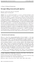 Cover page: Strongly tilting truncated path algebras