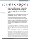 Cover page: Age-dependent motor dysfunction due to neuron-specific disruption of stress-activated protein kinase MKK7