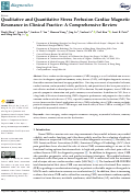 Cover page: Qualitative and Quantitative Stress Perfusion Cardiac Magnetic Resonance in Clinical Practice: A Comprehensive Review