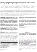 Cover page: Influence of Nephrologist Care on Management and Outcomes in Adults with Chronic Kidney Disease