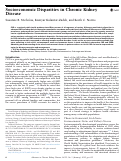 Cover page: Socioeconomic Disparities in Chronic Kidney Disease