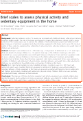 Cover page: Brief scales to assess physical activity and sedentary equipment in the home