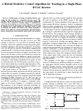 Cover page: A Hybrid Predictive Control Algorithm for Tracking in a Single-Phase DC/AC Inverter